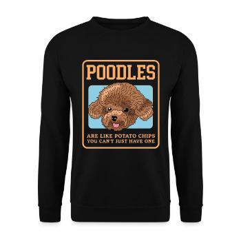 Poodle Dogs Dog Owner Dog Lovers Gift - Unisex Sweatshirt - black - Front - Alina (178cm) & Michal (187cm)