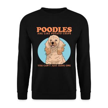 Poodle Dogs Dog Lovers Dog Owners Gift - Unisex Sweatshirt - black - Front - Alina (178cm) & Michal (187cm)