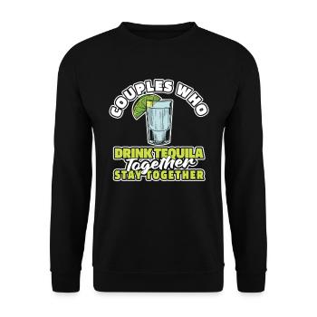 Paire de tequila - Sweat-shirt Unisexe - noir - Devant - Alina (178cm) & Michal (187cm)