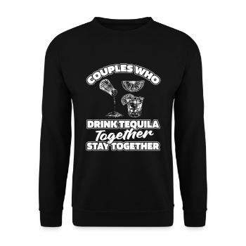 Paire de tequila - Sweat-shirt Unisexe - noir - Devant - Alina (178cm) & Michal (187cm)