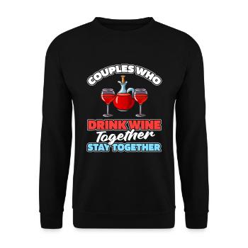 Wine Winegrower Couple - Unisex Sweatshirt - black - Front - Alina (178cm) & Michal (187cm)