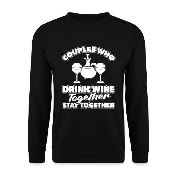 Wine Winegrower Couple - Unisex Sweatshirt - black - Front - Alina (178cm) & Michal (187cm)