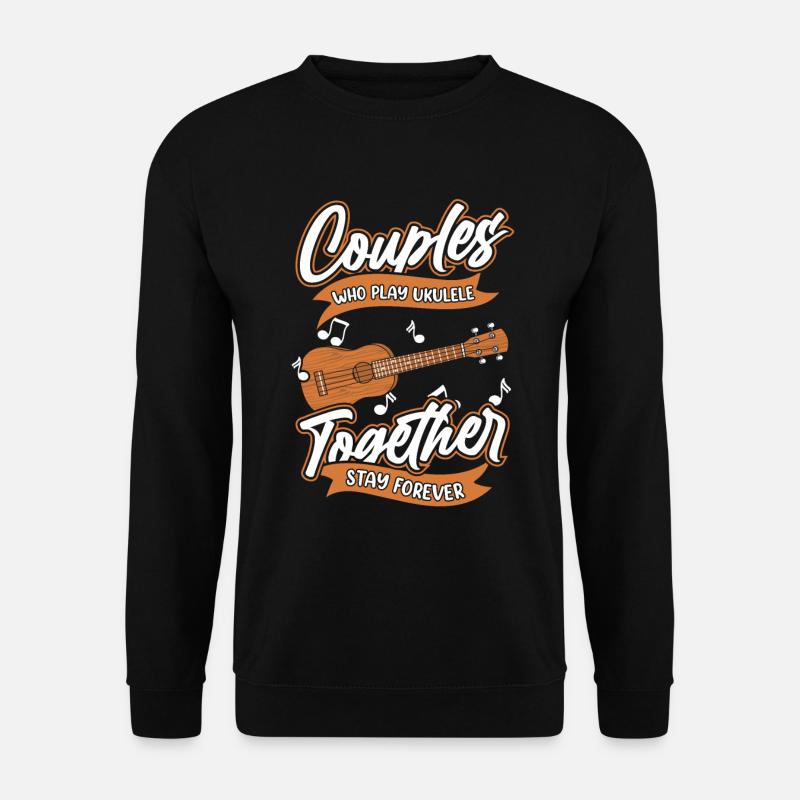 Ukulele Paar - Unisex Pullover - Schwarz