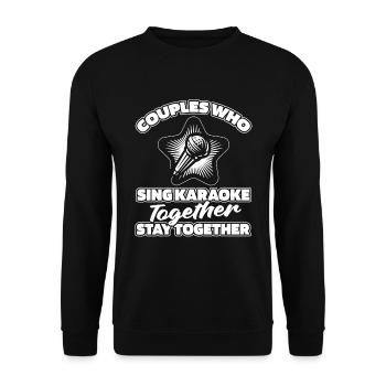 Karaoke Couple - Unisex Sweatshirt - black - Front - Alina (178cm) & Michal (187cm)