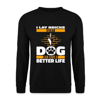 Maurer Hund - Unisex Pullover - Schwarz - Vorne - Alina (178cm) & Michal (187cm)