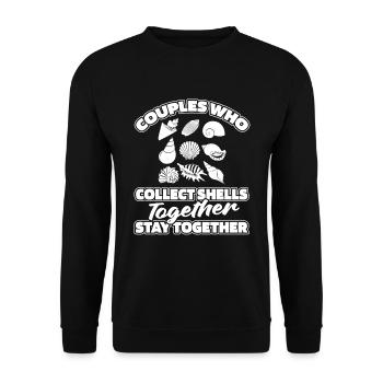 Paire de coquilles - Sweat-shirt Unisexe - noir - Devant - Alina (178cm) & Michal (187cm)