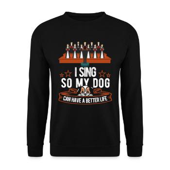 Chef de chœur Chien - Sweat-shirt Unisexe - noir - Devant - Alina (178cm) & Michal (187cm)