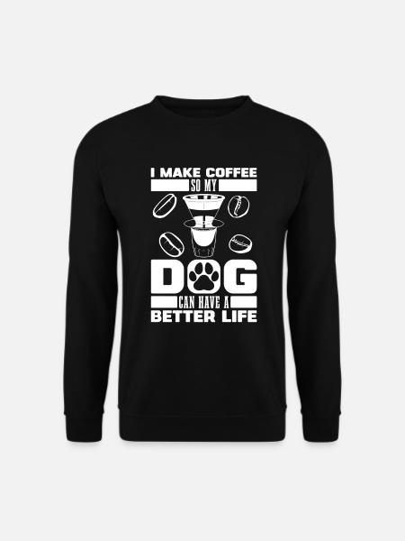 Barista Coffee Dog - Unisex Sweatshirt - black