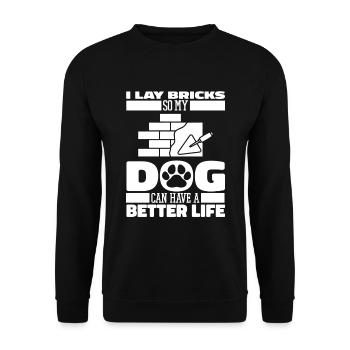 Maurer Hund - Unisex Pullover - Schwarz - Vorne - Alina (178cm) & Michal (187cm)