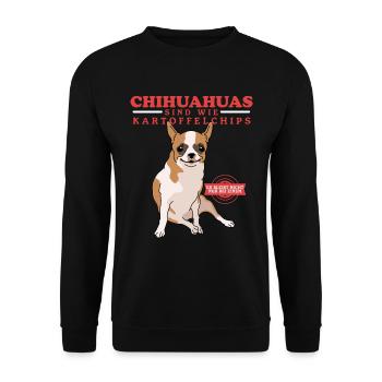 Chihuahua Dog Owner Dogs Gift - Unisex Sweatshirt - black - Front - Alina (178cm) & Michal (187cm)
