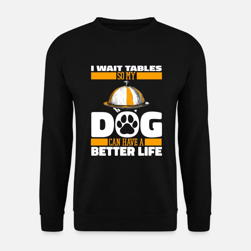 Kellner Kellnerin Hund - Unisex Pullover - Schwarz