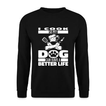 Cook Cooking Dog - Unisex Sweatshirt - black - Front - Alina (178cm) & Michal (187cm)