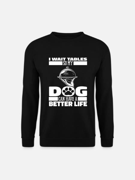 Kellner Kellnerin Hund - Unisex Pullover - Schwarz