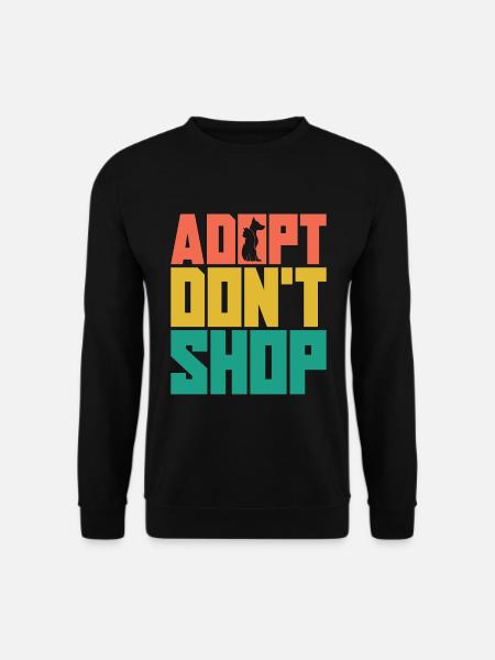 Animal Rescue Adopt Retro Adoption Animal Rescuer - Unisex Pullover - Schwarz