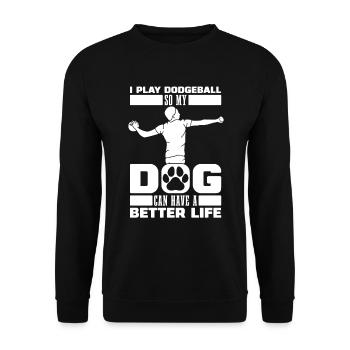 Chien de ballon chasseur - Sweat-shirt Unisexe - noir - Devant - Alina (178cm) & Michal (187cm)