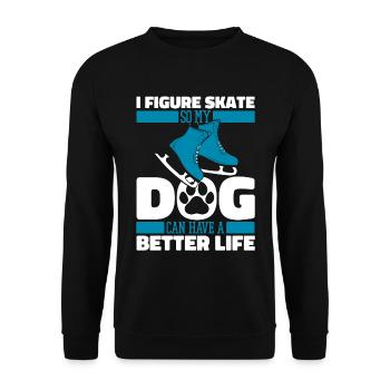 Figure Skating Figure Skating Dog - Unisex Sweatshirt - black - Front - Alina (178cm) & Michal (187cm)