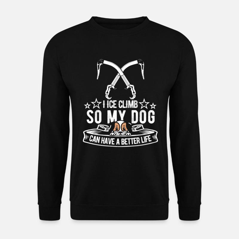 Ice climbing dog - Unisex Sweatshirt - black