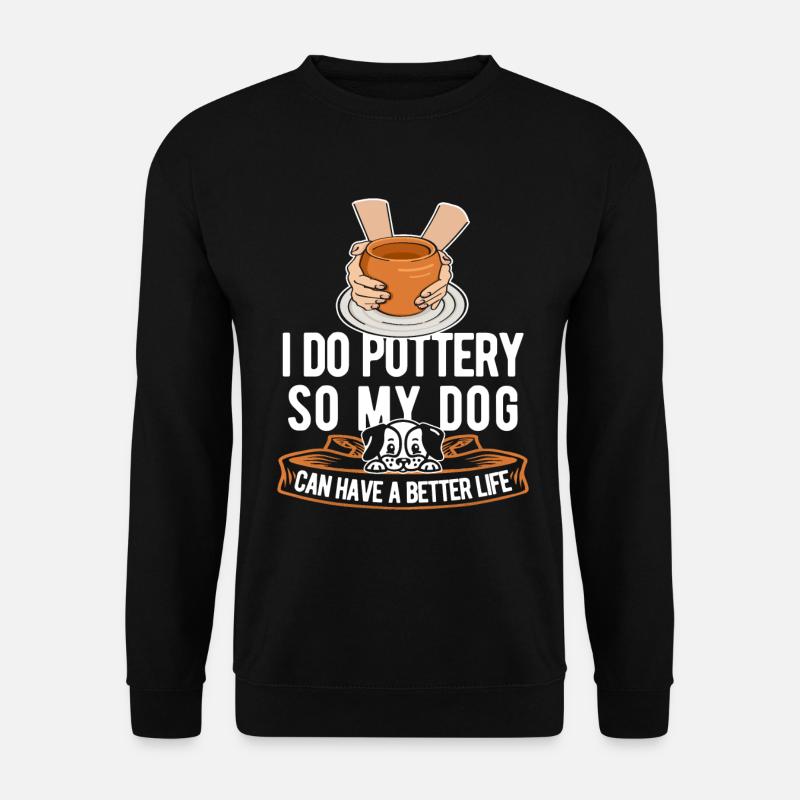 Pottery Dog - Unisex Sweatshirt - black