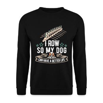 Rowing Rowing Dog - Unisex Sweatshirt - black - Front - Alina (178cm) & Michal (187cm)
