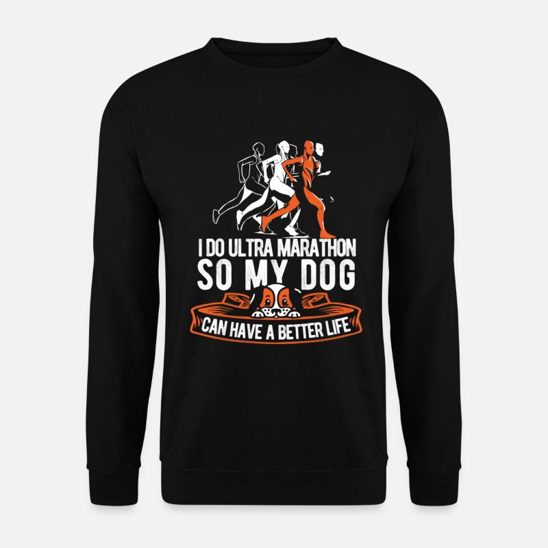 Ultramarathon Chien - Sweat-shirt Unisexe - noir