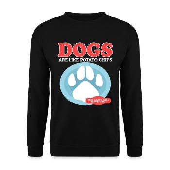 Dogs Dog Owner Dog Lovers Gift - Unisex Sweatshirt - black - Front - Alina (178cm) & Michal (187cm)