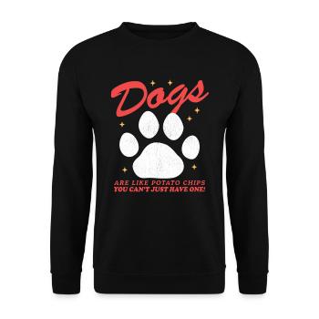Dogs Dog owners | Dog Lovers Gift - Unisex Sweatshirt - black - Front - Alina (178cm) & Michal (187cm)