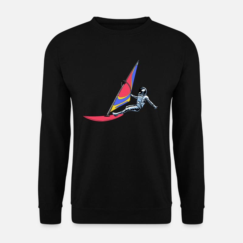 Windsurfen Windsurfer Astronaut - Unisex Pullover - Schwarz
