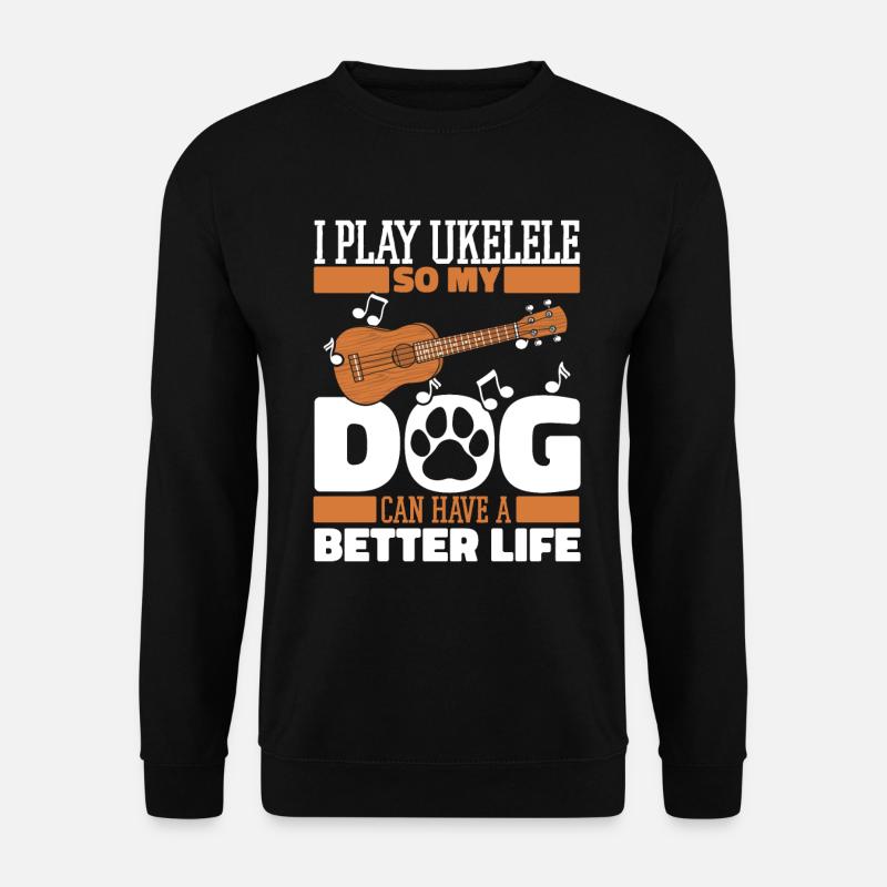 Ukulele Hund - Unisex Pullover - Schwarz