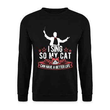 Chef de chœur Cat - Sweat-shirt Unisexe - noir - Devant - Alina (178cm) & Michal (187cm)