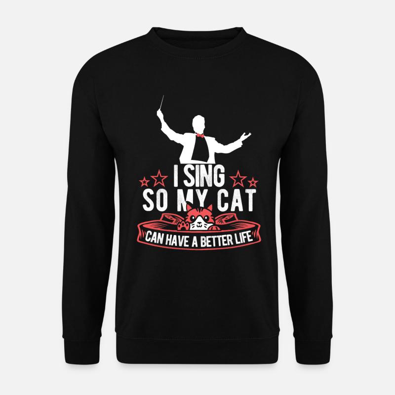 Choirmaster Cat - Unisex Sweatshirt - black