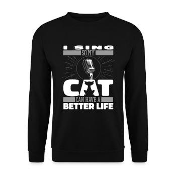 Chef de chœur Cat - Sweat-shirt Unisexe - noir - Devant - Alina (178cm) & Michal (187cm)