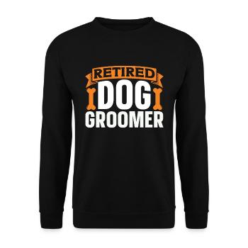 Pet Groomer Retired Dog Fur Animal Stylist Groomer - Unisex Sweatshirt - black - Front - Alina (178cm) & Michal (187cm)