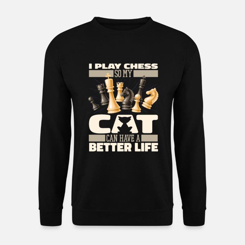 Chat d’échecs - Sweat-shirt Unisexe - noir