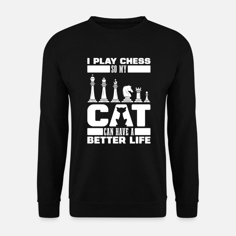 Chess Cat - Unisex Sweatshirt - black
