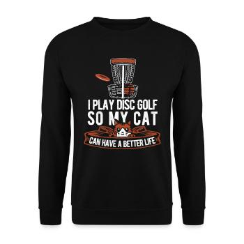 Frisbee Golf Disc Golf Cat - Sweat-shirt Unisexe - noir - Devant - Alina (178cm) & Michal (187cm)