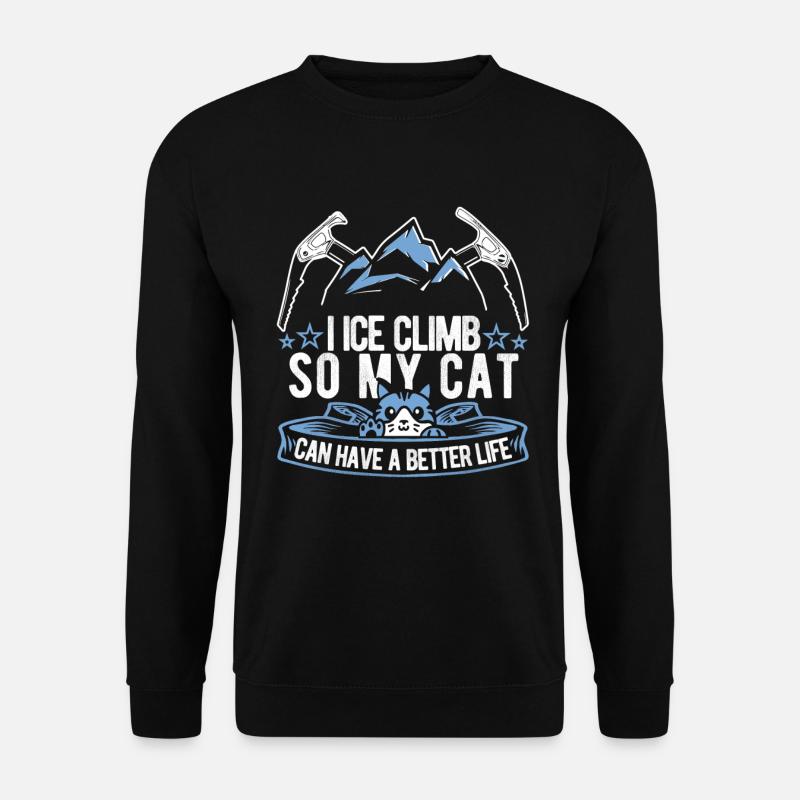 Ice climbing cat - Unisex Sweatshirt - black