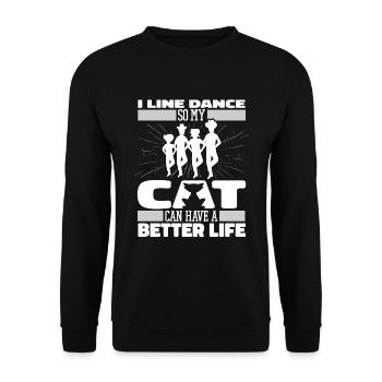 Chat de danse en ligne - Sweat-shirt Unisexe - noir - Devant - Alina (178cm) & Michal (187cm)