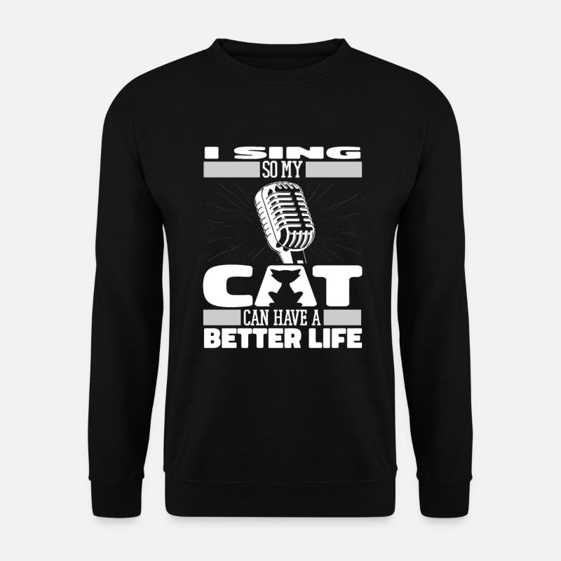 Chor Sänger Katze - Unisex Pullover - Schwarz