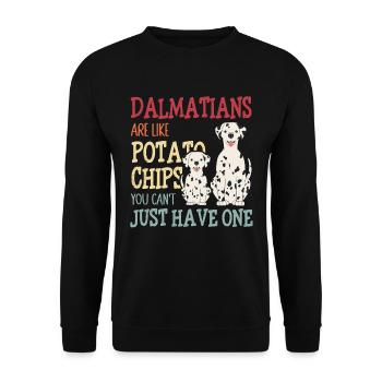 Cadeau de chien de propriétaire de chien dalmate - Sweat-shirt Unisexe - noir - Devant - Alina (178cm) & Michal (187cm)