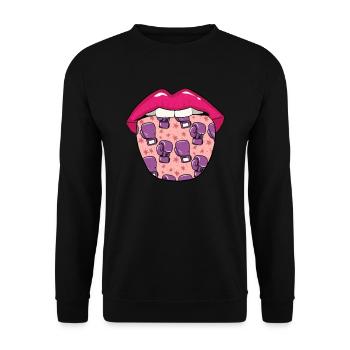 Boxing Boxer Lèvres - Sweat-shirt Unisexe - noir - Devant - Alina (178cm) & Michal (187cm)