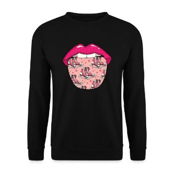 Figure Skating Figure skater Lips - Unisex Sweatshirt - black - Front - Alina (178cm) & Michal (187cm)