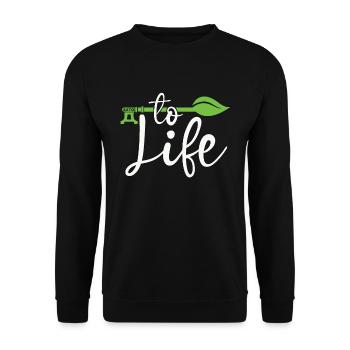 Ketogenic Diet Key To Life Healthy Food Keto Lover - Unisex Sweatshirt - black - Front - Alina (178cm) & Michal (187cm)