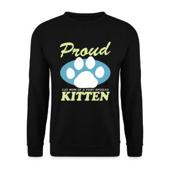 Cat Mama Cat Cadeau du propriétaire de chat - Sweat-shirt Unisexe - noir - Devant - Alina (178cm) & Michal (187cm)
