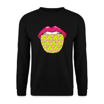 Lèvres de softball - Sweat-shirt Unisexe - noir - Devant - Alina (178cm) & Michal (187cm)
