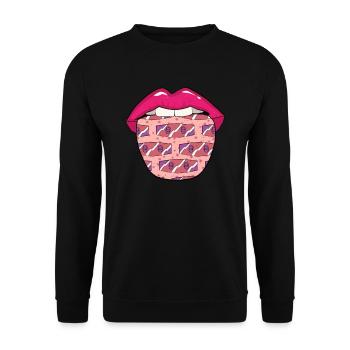Wakeboard Wakeboarder Lippen - Unisex Pullover - Schwarz - Vorne - Alina (178cm) & Michal (187cm)