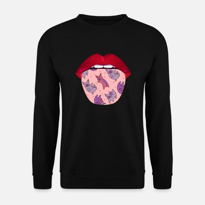 French Bulldog Zunge - Unisex Pullover - Schwarz