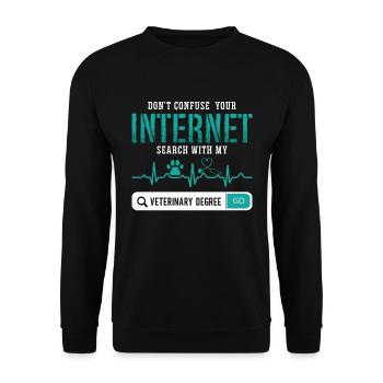 Veterinary Don't Confuse Your Animals Veterinarian - Unisex Sweatshirt - black - Front - Alina (178cm) & Michal (187cm)