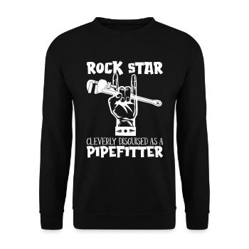 Tuyauteur Rock Star Cleverly Contremaître Tuyauteurs - Sweat-shirt Unisexe - noir - Devant - Alina (178cm) & Michal (187cm)