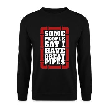 Pipefitter Some People Say Repair Man Pipefitters - Unisex Sweatshirt - black - Front - Alina (178cm) & Michal (187cm)
