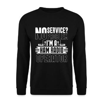 Ham Radio No Service No Problem Loves Radio Tower - Unisex Sweatshirt - black - Front - Alina (178cm) & Michal (187cm)